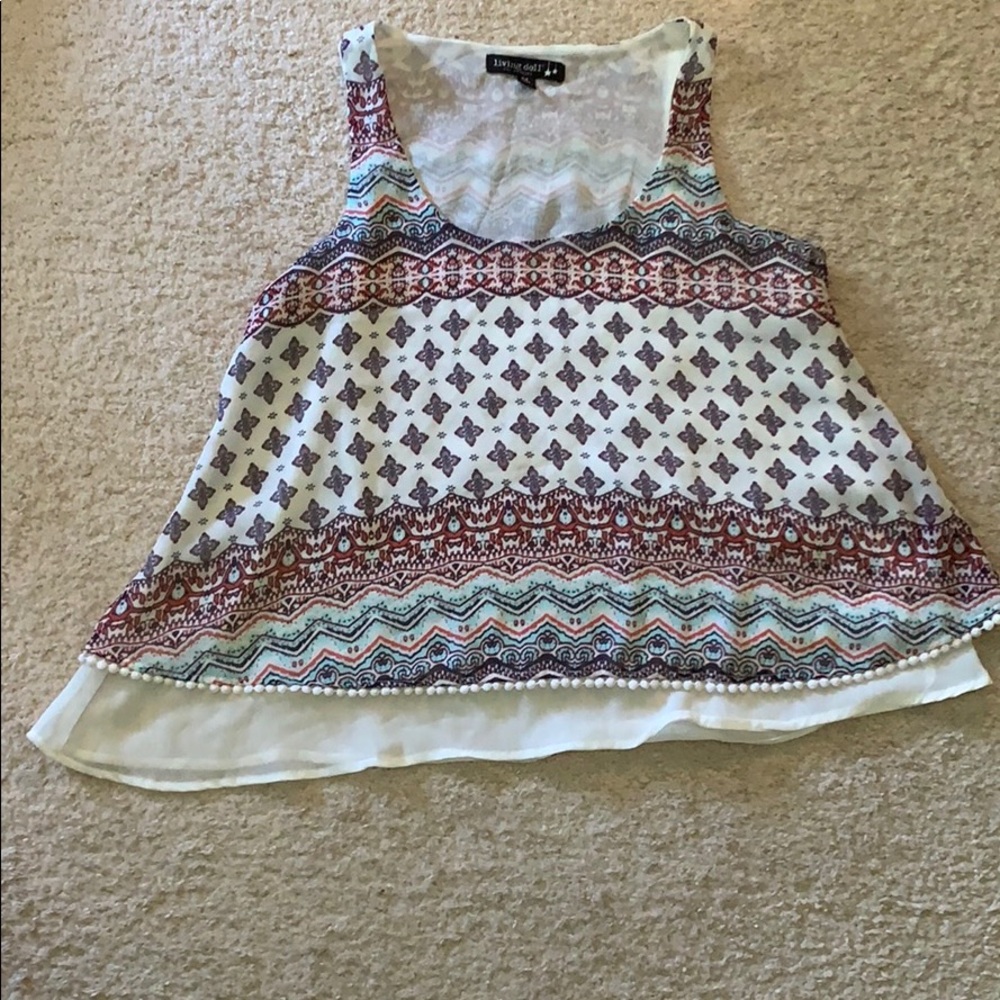 Multi Colored Flowy Tank Top